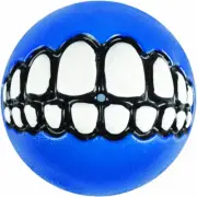 Grinz Medium Blue Fetch Treat Dispensing Ball for Dogs