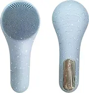 Face Scrubber, ROOBUCK Facial Cleansing Brush, Waterproof and Rechargeable Face Scrub Brush for Men & Women, Cleansing, Exfoliating and Massaging, Electric Face Wash Brush(Light Blue)