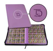 TopDeck 16 Pocket 1000 Trading Card Binder Portfolio (Mauve / Purple), sidepocke
