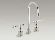 New Kohler 6813-4-SN IV Georges Widespread Bathroom Sink Faucet Polished Nickel