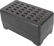 30 Port USB Station 150W, Fast Charging Hub with Smart Recognition for Multiple Devices, Wide Compatibility, Overcharge Protection, Portable and Compact Size (UK Plug)