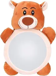 POENVFPO Car Toy Mirror, Cartoon Bear Baby Safety Rear View Mirror, Reverse Mount Car Interior