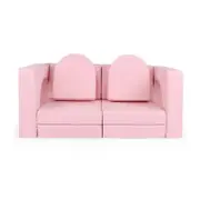 Costway 8PCS Kids Modular Play Sofa Convertible Foam Couch Set - Pink