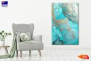 Blue & Gold Abstract Art Design Wall Canvas Home Decor Australian Made Quality