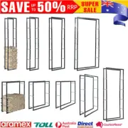 Steel Firewood Rack Log Fire Wood Holder Organiser Shelf Storage storing Unit AU
