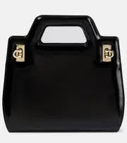 [Ferragamo] Ferragamo Wanda Mini leather tote bag One Size black