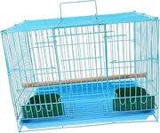 Parliky Small Animal Carrier Bird Cage Compact Portable Toilet Tray for Parrots Lovebirds Canary Finch