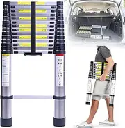 Telescopic Ladder Telescopic Ladders Multi-Purpose Extendable Ladder Telescoping Ladder, 12.5Ft Aluminum Telescoping Extension Ladder, Telescopic Folding Ladder for Indoor & Outdoor Use, Cli