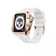 【Y24】 Apple Watch 45mm 不鏽鋼防水保護殼【白/玫瑰金】-送原廠錶帶
