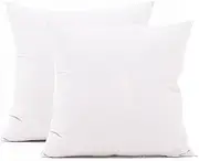 TAOSON 100% Cotton 300 Thread Count 2pc / Pair Pillow Cover Pillowcase Pillow Protector Cushion Cover with Hidden Zipper Only Cover No Insert - European, White 26 x 26 inch