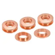15.5mm(5/8 Inch) Brass Hole Eyelets, 4 Pcs Arc Surface Grommets, Red Copper