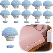 16 pcs Duvet Pins - Duvet Cover Holding Clip, Reusable Quilt Fixing Buckle, Non-Slip Comforter Clips Keeps Comforter from Shifting for Fixing Bed Sheets, Duvet Covers, Cushions, Curtains (Blue)