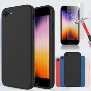 For iPhone 7,8,SE 2nd,3rd Gen 2022/2020 Liquid Silicone Case,Screen Protector