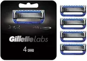 Gillette Labs Heated Men's Razor Spare Blade 4 pcs Shaving Razor F/S w/Tracking#