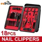 18PCS Tools Pedicure Kit Stainless Steel Nail Grooming Clippers Manicure Set