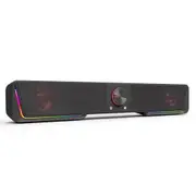 Redragon GS570 Darknets RGB Bluetooth Sound Bar 2.0 Channel with Dual Speakers and Dynamic Lighting - Black