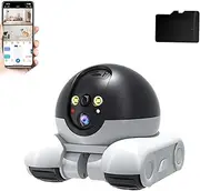 Patrol Buddy Robot Camera, Patrol Buddy Pet Camera, Robot Cameras on Wheels, Indoor Movable Security Cameras with App Remote Control with 2-Way Talk, Night Vision, for Cats/Dogs/Baby/Elderly (128G)