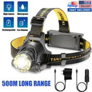 1200000lm Super Bright LED Headlamp USB Rechargeable Headlight Flashlight Torch