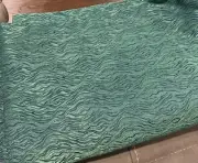 Fabric Piece Sewing 2 yards Material Green Navy Drapes Covering