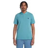在飛比找ETMall東森購物網優惠-Timberland 男款藍色有機棉短袖POLO衫|A62T