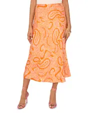 1.state Printed Midi Skirt