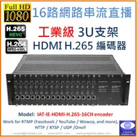 在飛比找蝦皮購物優惠-16路工業級網路直播 編碼器 HDMI 1080P H264