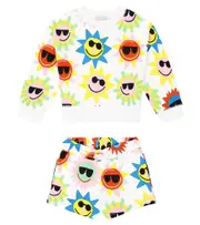 [Stella McCartney Kids] Stella McCartney Kids Printed cotton fleece sweatshirt and shorts set Y 2 multicoloured