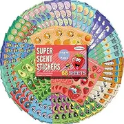 HORIECHALY 68 Sheets Scratch and Sniff Stickers with 17 Different Scents Best Choice for Kids &Teachers &Parents as Reward Stickers Gift Party Favor Goodie Awesome Smelly Stickers