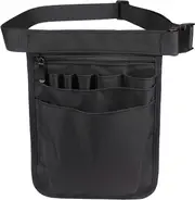 Lertenys Nurse Bag Multifunctional Tool Bag Belt Tool Pouch Tool Holder Black Nurse Accessories Storage Bag with Adjustable Belt for Nurses,Gardeners