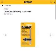 QTY 2 ~ Dewalt Genuine OEM Replacement Chuck Key DW2301 1/4” & 3/8” 15/64 Pilot