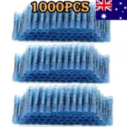 1000pcs 16-14GA Heat Shrink Waterproof Butt Wire Splice Connector Crimp Terminal