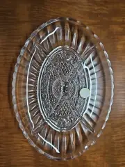 Vintage Konya Crystal Glassware 4 part Relish Dish Made in Turkey