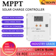 10A 20A Solar Panel Charge Controller Regulator LCD Display Dual USB Port 12/24V