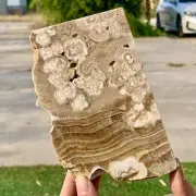 316GNatural Cherry blossom agate Crystal Rough slices stone specimens