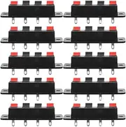 10pcs Speaker Terminal Wire Connectors Push Release Clip Plate Home Stereo Audio Cable Terminals