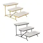 3 Tier Rectangular Serving Platter Stand Set Party Display