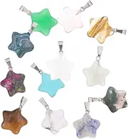 [LALAFINA] Pentagram Pendant Natural Stone Diy Necklace Five-pointed Star Pendant for Jewelry Craft
