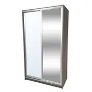 Bedford 1150mm 2 Door Sliding Robe Bundle with White and Mirror Glass Doors - Smoked Ash