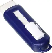 Staedtler PVC-Free Eraser with Sliding Plastic Sleeve 12-Piece Set, White/Blue