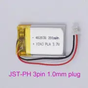 3.7V 200mAh Polymer Li Battery 402030 JST 3pin 1.0mm Connector For DashCam GPS