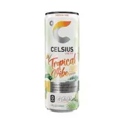 CELSIUS Sparkling Tropical Vibe Sparkling Starfruit Pineapple, 12 Fl Oz Can