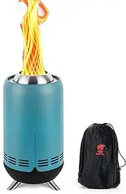 Tabletop Fire Pit Outdoor Smokeless Firepit Portable Fire Pit Stainless Steel Secondary Combustion Camping Stove with Carrying Bag,Fire Pit for Camping, Bonfire, Low Smoke Firepit for Outside