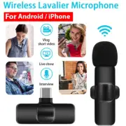 Wireless Lavalier Microphone Mini Mic Audio Video Recording For iPhone Android