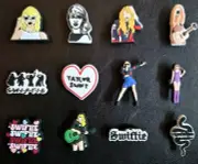 6 x TAYLOR SWIFT CROC JIBBITZ SHOE CHARMS
