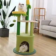 Furbulous Daisy Cat Tree Multilevel Cat Tower with Scratching Pole and Resting Platform