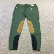 The Tailored Sportsman Ladies 32 R English Riding Pants Green Breeches Vintage