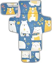 Reusable Baby Changing pad with Tissue Pocket Waterproof Pads for Baby Infant Travel Station Kit