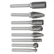 8pcs 1/4" Shank Double Carbide Rotary File Burr Bit Engraving Electrical Tools