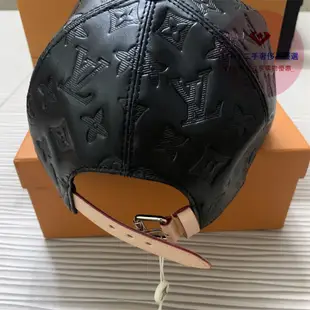 『二手99新』 LOUIS VUITTON LV 路易威登 黑色/白色 印花 鴨舌帽 棒球帽 帽子 M76580