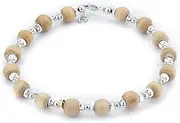 [DHRUVS COLLECTION] 925 Pure Silver Tulsi Bracelet for Men and Women